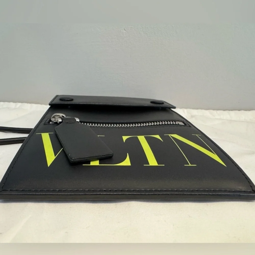 Valentino Black Unisex Neck Pouch - Picture 11 of 11